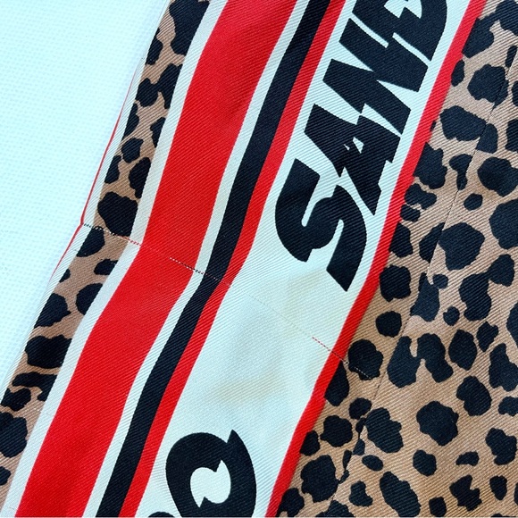 SANDRO Animal Print Oversized Silk Blouse - Picture 9 of 11